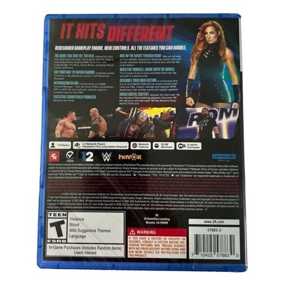 WWE 2K22 PlayStation 5, BRAND NEW SEALED - Picture 4 of 4